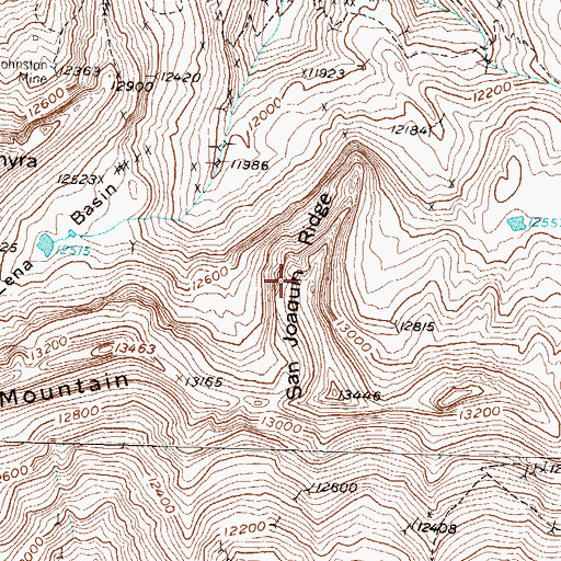 Topographic Map of San Joaquin Ridge, CO