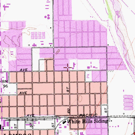 Topographic Map of Iglesia Bautista Familia de Dios, CA