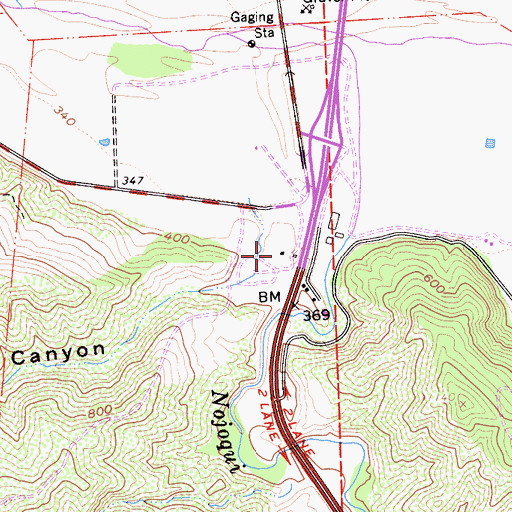 Topographic Map of Mosby Winery, CA