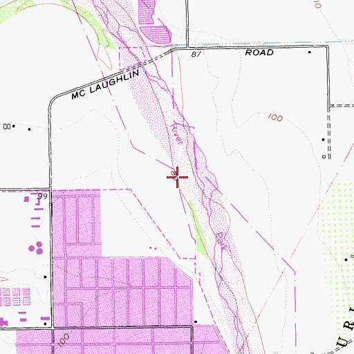 Topographic Map of River Park, CA