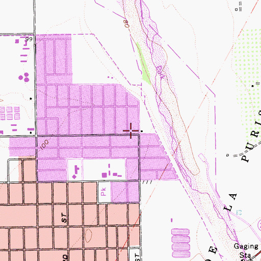 Topographic Map of Riverview Church of God, CA