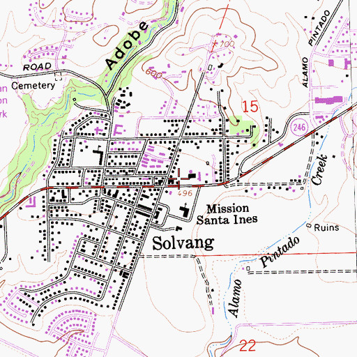 Topographic Map of Veterans Memorial Building, CA