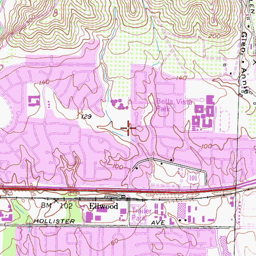 Topographic Map of El Encano Heights, CA