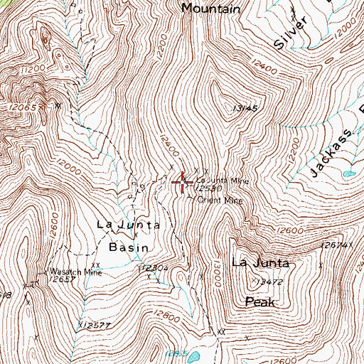 Topographic Map of La Junta Mine, CO
