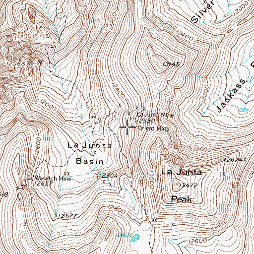 Topographic Map of Orient Mine, CO