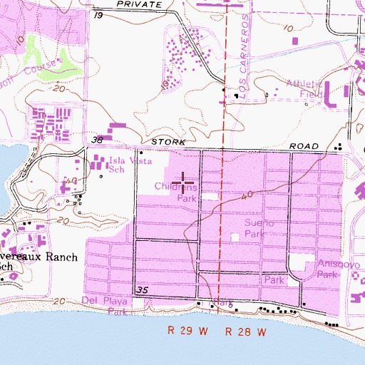 Topographic Map of Lutheran Campus Ministry, CA