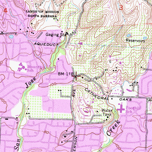 Topographic Map of San Jose Winery, CA