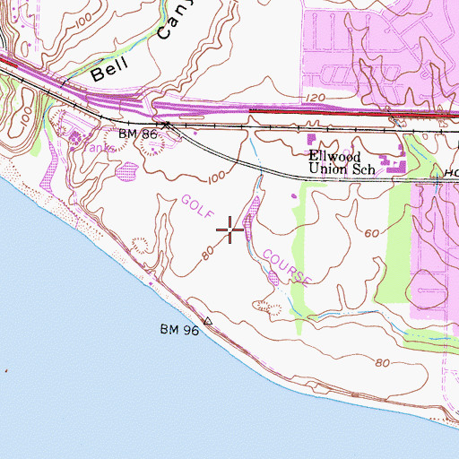 Topographic Map of Sandpiper Golf Course, CA