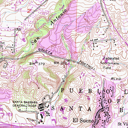 Topographic Map of Alpha Training School, CA