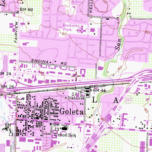 Topographic Map of Christ Presbyterian Church, CA