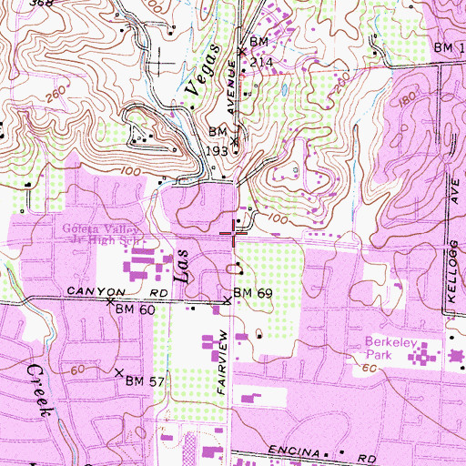 Topographic Map of Emanuel Chapel, CA
