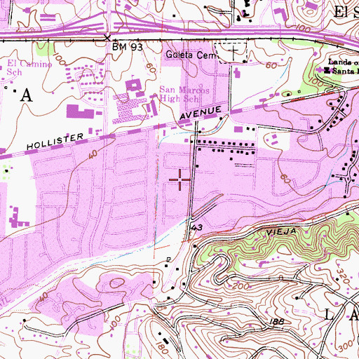 Topographic Map of Family LIfe Fellowship Church, CA