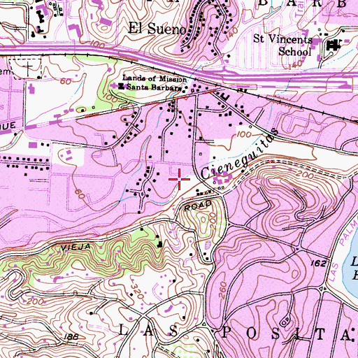 Topographic Map of Hope House, CA