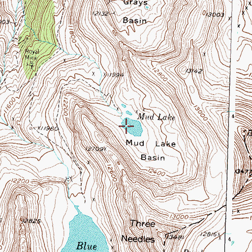 Topographic Map of Mud Lake, CO