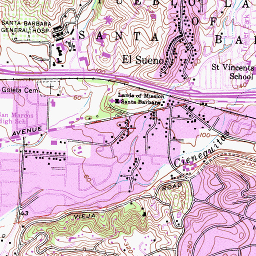 Topographic Map of Living Faith Center, CA