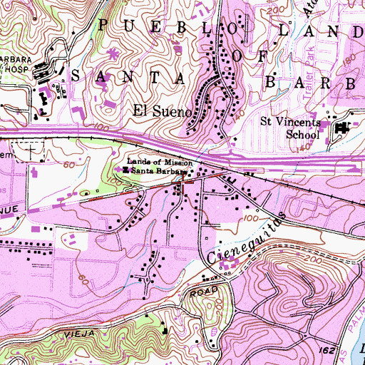 Topographic Map of Saint Francis Xavier Chapel (historical), CA