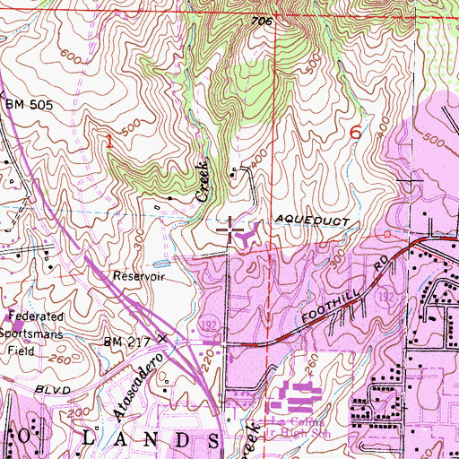 Topographic Map of Trinity Baptist Church, CA