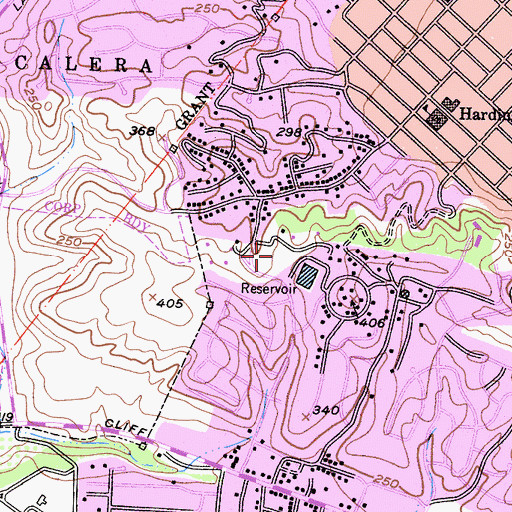 Topographic Map of Escondido Park, CA