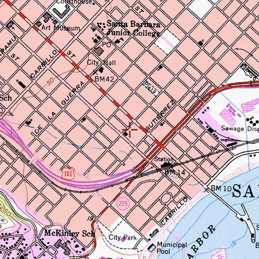 Topographic Map of Faith Mission, CA