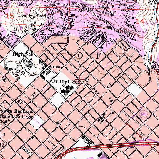 Topographic Map of Friendship Missionary Baptist Church, CA