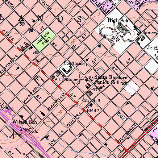 Topographic Map of Hispanic Baptist Church, CA