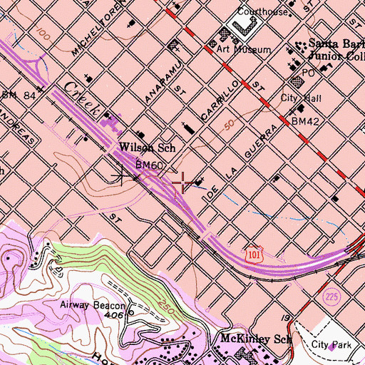Topographic Map of Iglesia de Cristo, CA