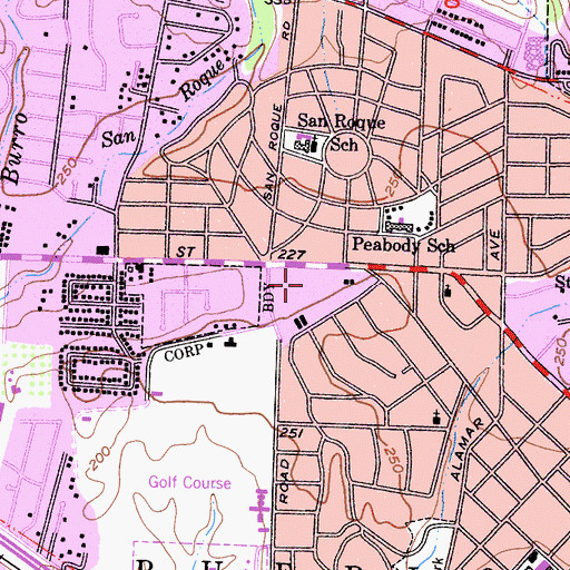 Topographic Map of McKenzie Park, CA