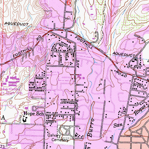 Topographic Map of Monte Vista Elementary School, CA