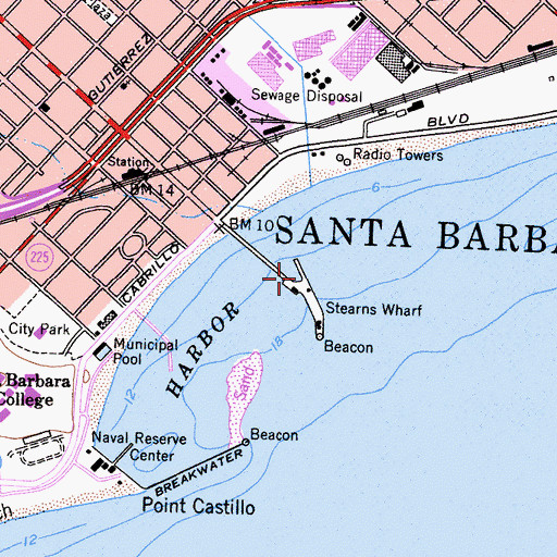 Topographic Map of Sea Center Marine Museum, CA