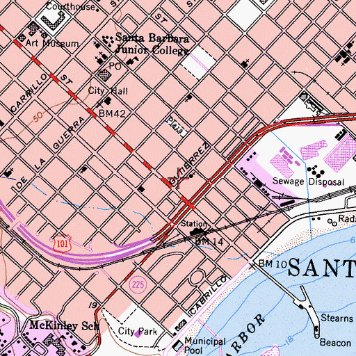 Topographic Map of Second Baptist Church, CA