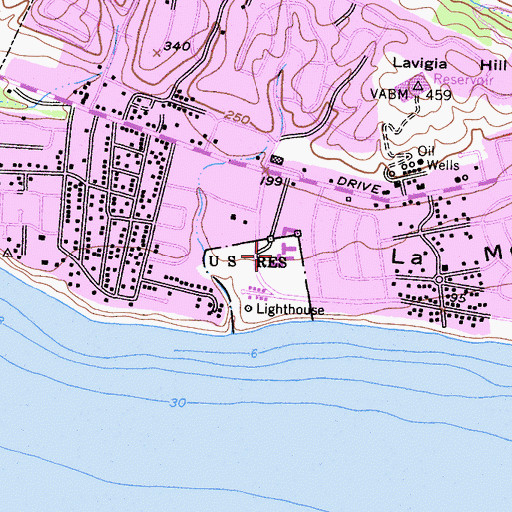 Topographic Map of Washington Elementary School, CA