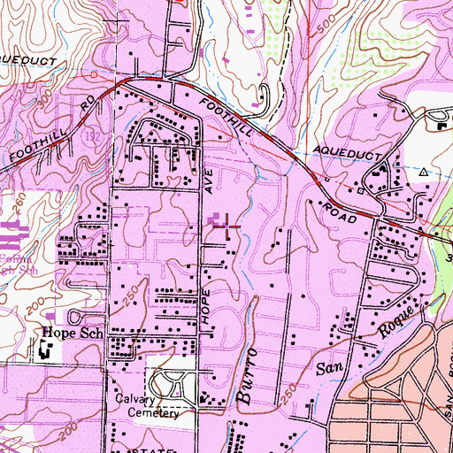 Topographic Map of Willow Glen Park, CA
