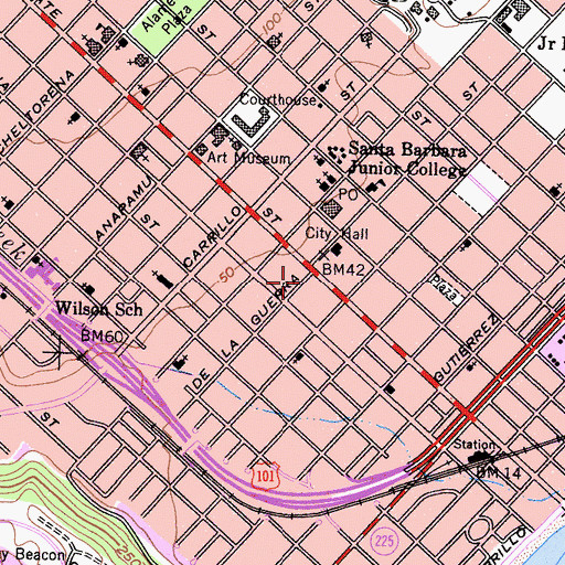 Topographic Map of Balboa Building, CA