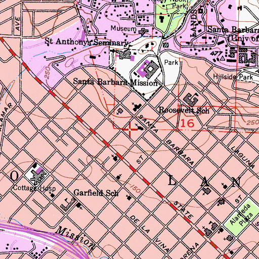 Topographic Map of The Church of Jesus Christ of Latter Day Saints, CA
