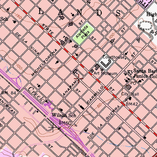 Topographic Map of San Marcos Building, CA