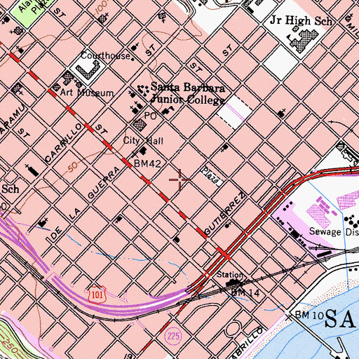 Topographic Map of Bethel Church of God in Christ, CA