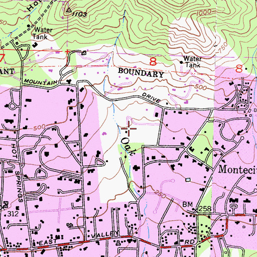 Topographic Map of Live Oak Dairy Ranch (historical), CA