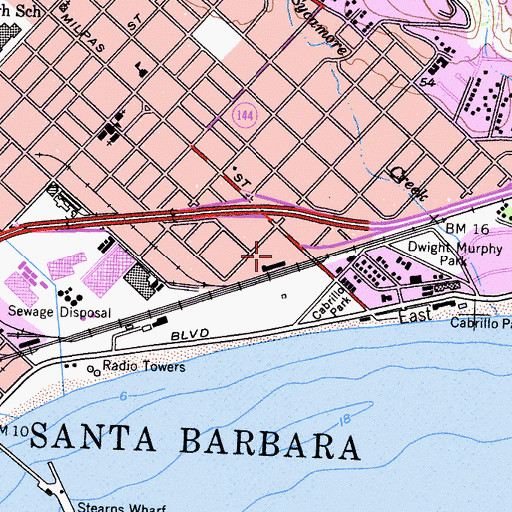 Topographic Map of Milpitas Shopping Center, CA