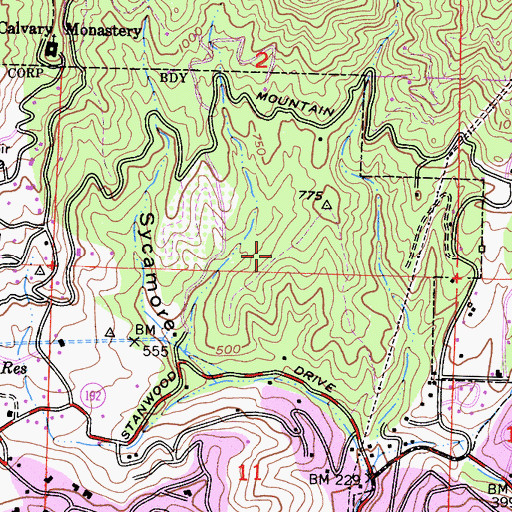 Topographic Map of Parma Park, CA