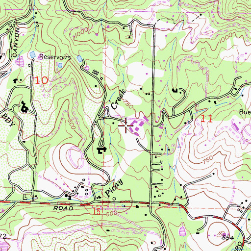 Topographic Map of College of the Queen of Peace Jesuit Novitiate, CA