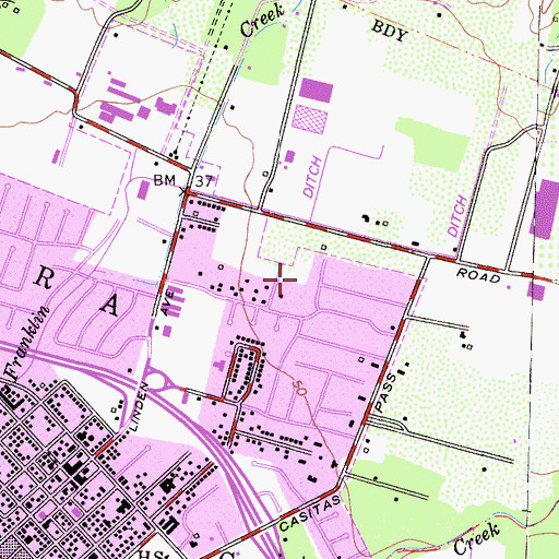 Topographic Map of El Carro Park, CA