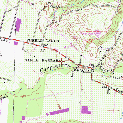 Topographic Map of Lions Club Park, CA