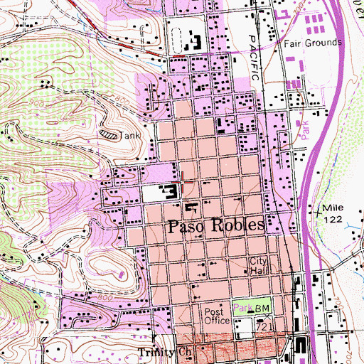 Topographic Map of Christian Life Center, CA