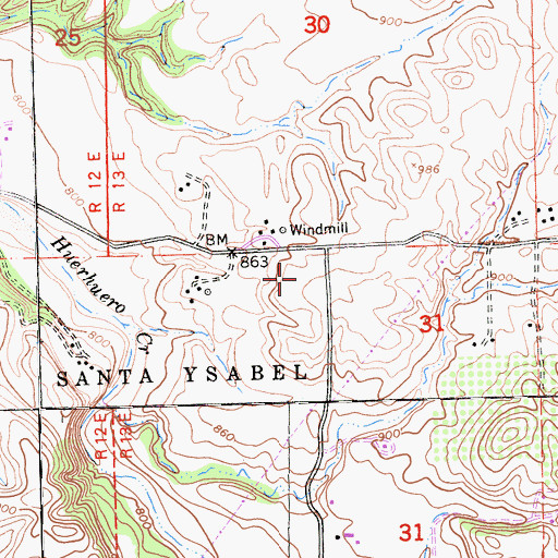 Topographic Map of Baron Vineyards, CA