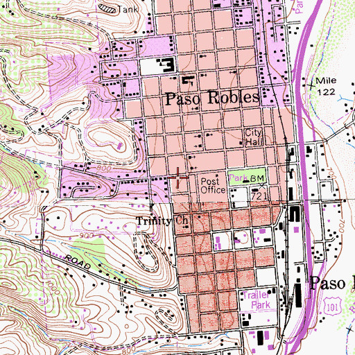 Topographic Map of First Apostolic Church, CA