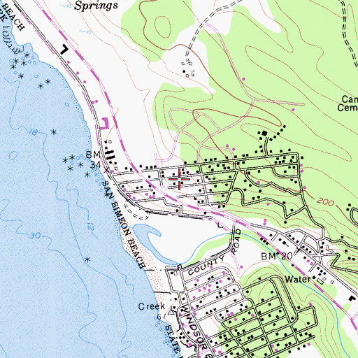 Topographic Map of Happy Hill, CA