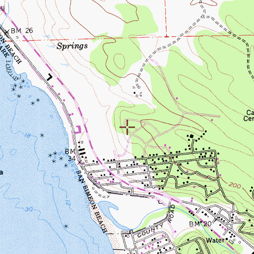 Topographic Map of Leimert, CA