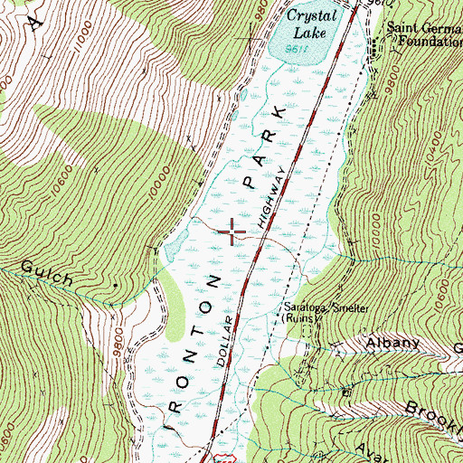 Topographic Map of Ironton Park, CO