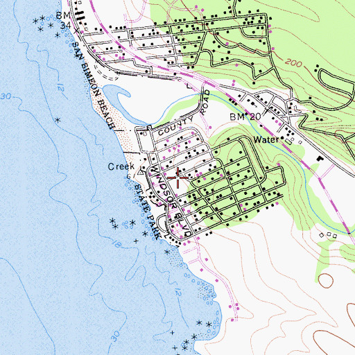 Topographic Map of Park Hill, CA
