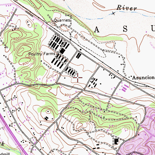 Topographic Map of San Benito Elementary School, CA